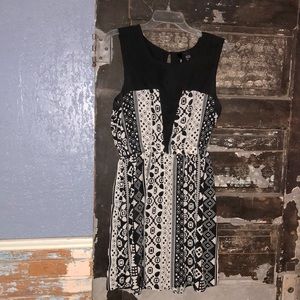 Fun and Flirt Black and White Dress